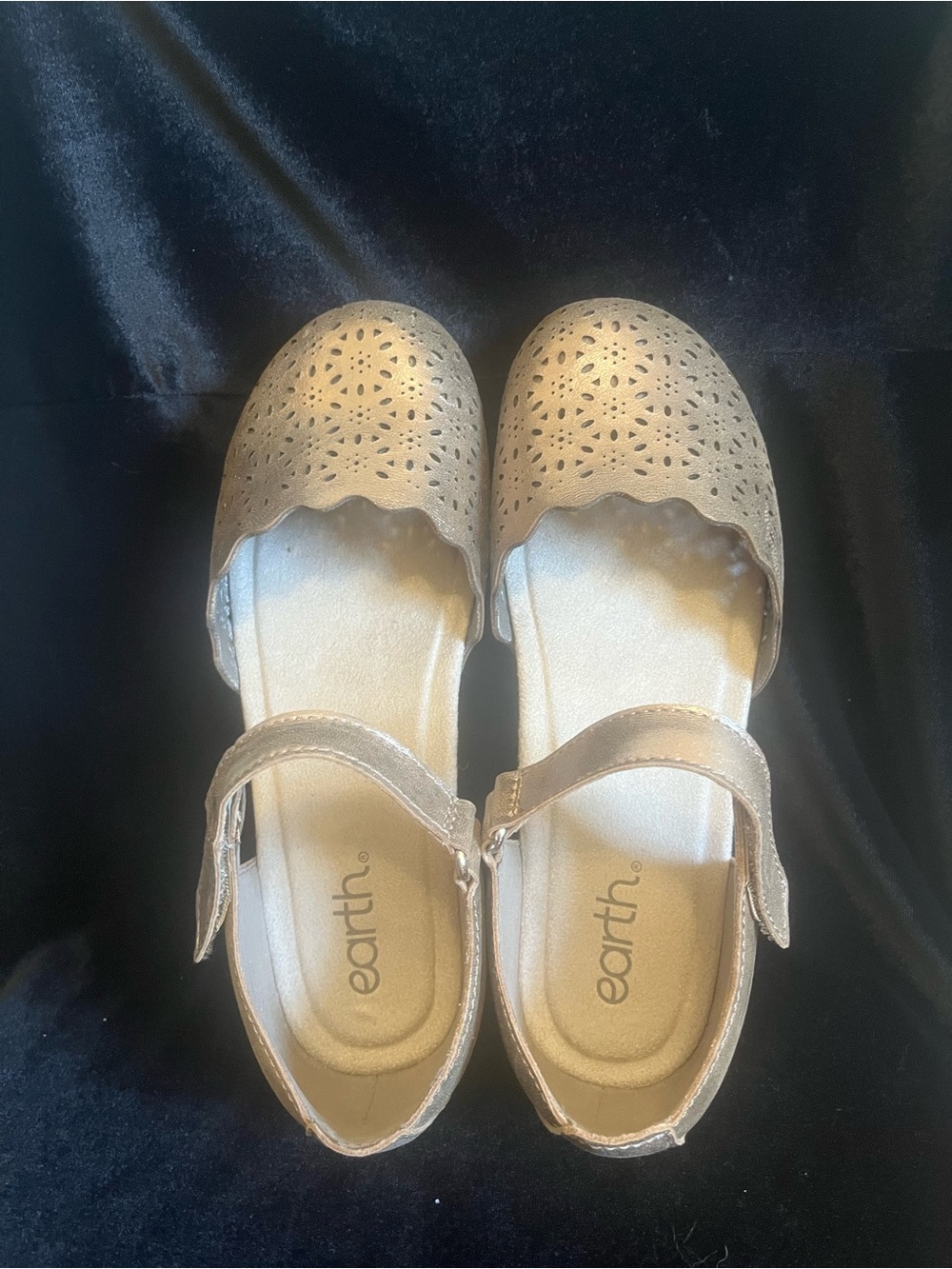 EARTH Mary Jane leather upper shoes. Size 8W